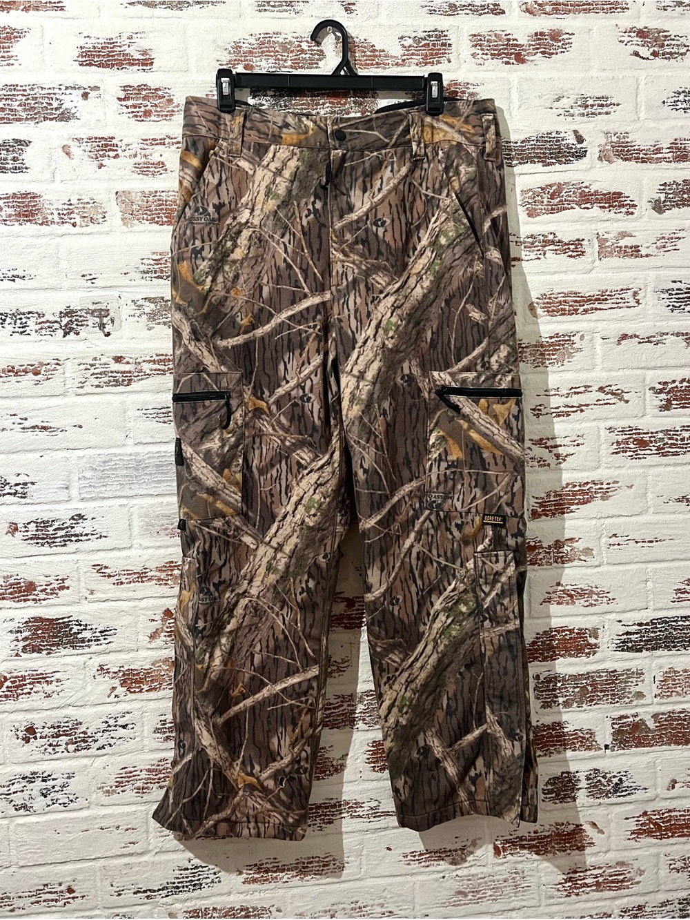 Browning Pants Gore-Tex Hydro Fleece Mossy Oak Pattern Pockets Sz XL